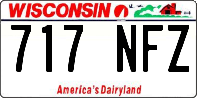 WI license plate 717NFZ