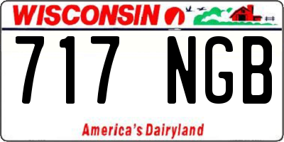 WI license plate 717NGB