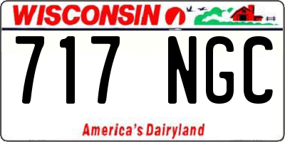 WI license plate 717NGC