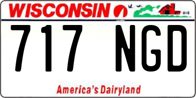 WI license plate 717NGD