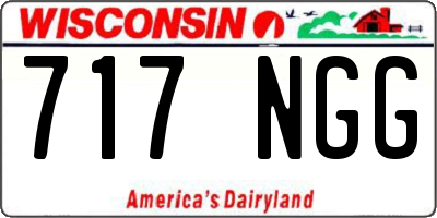 WI license plate 717NGG