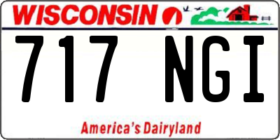 WI license plate 717NGI