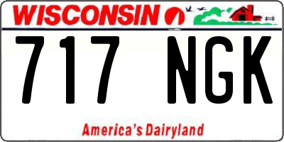 WI license plate 717NGK