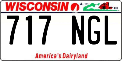 WI license plate 717NGL