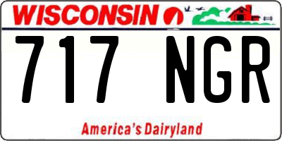 WI license plate 717NGR