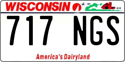 WI license plate 717NGS