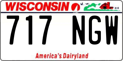 WI license plate 717NGW