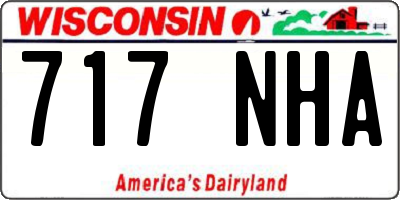 WI license plate 717NHA