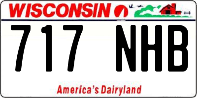 WI license plate 717NHB