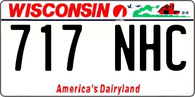 WI license plate 717NHC
