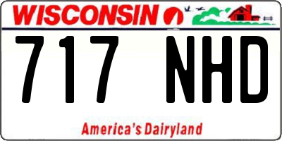 WI license plate 717NHD