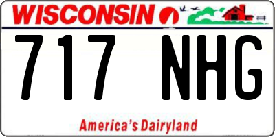 WI license plate 717NHG