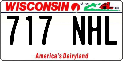WI license plate 717NHL