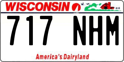 WI license plate 717NHM