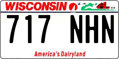 WI license plate 717NHN
