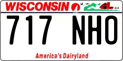 WI license plate 717NHO