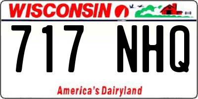 WI license plate 717NHQ
