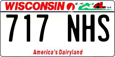 WI license plate 717NHS