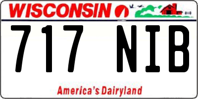 WI license plate 717NIB