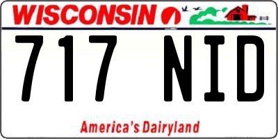 WI license plate 717NID