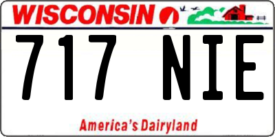 WI license plate 717NIE