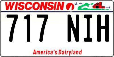 WI license plate 717NIH