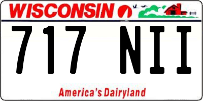 WI license plate 717NII