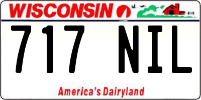 WI license plate 717NIL