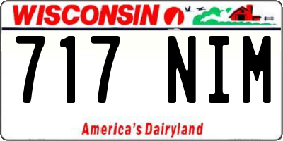 WI license plate 717NIM