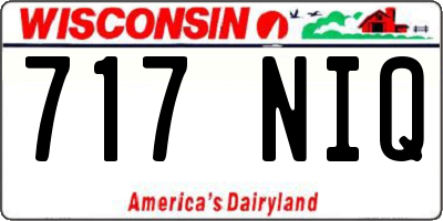 WI license plate 717NIQ