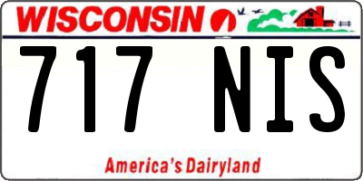WI license plate 717NIS