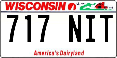 WI license plate 717NIT