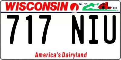 WI license plate 717NIU