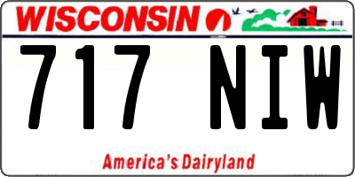 WI license plate 717NIW