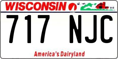 WI license plate 717NJC