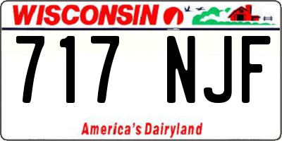 WI license plate 717NJF