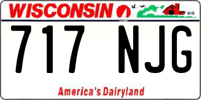 WI license plate 717NJG