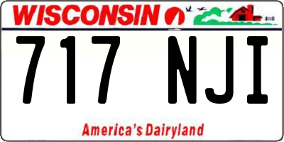 WI license plate 717NJI