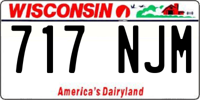 WI license plate 717NJM