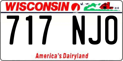 WI license plate 717NJO