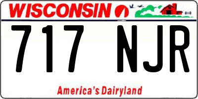 WI license plate 717NJR