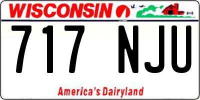 WI license plate 717NJU