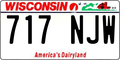 WI license plate 717NJW