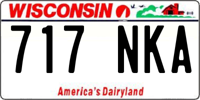 WI license plate 717NKA