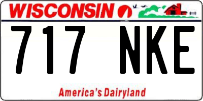 WI license plate 717NKE