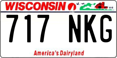 WI license plate 717NKG