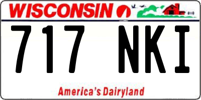 WI license plate 717NKI