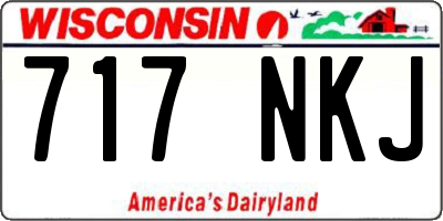 WI license plate 717NKJ