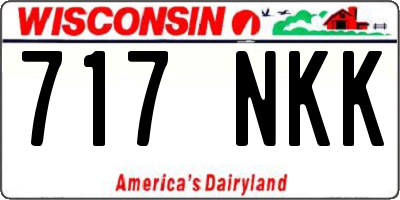 WI license plate 717NKK