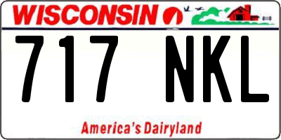 WI license plate 717NKL